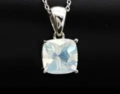 天然 ムーンストーン ネックレス 一粒 スクエア 大粒 宝石 数量限定！！