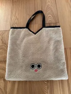 アジョリー　ボア素材トートバッグ