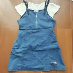Mezzo Piano デニムワンピース 半袖Tシャツセット 160