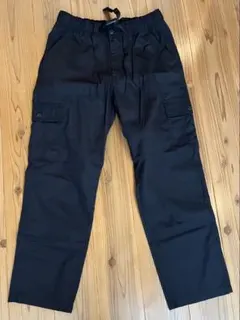 ORG ブラック カーゴパンツ ゴムウエスト