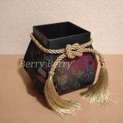 ハンドメイド 大島紬リメイク 小物入れ ペン立て