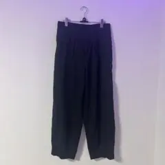 ブラック スラックス ゴムウエスト