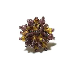 ヴィンテージ ビーズフラワー リング