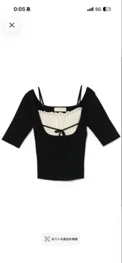 期間限定値引き】andmary Elle ribbon knit tops - メルカリ