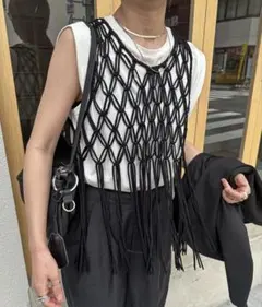 マクラメフリンジビスチェ