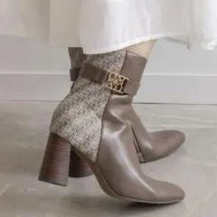 【未使用】RANDA 2WAYモノグラムショートブーツ Sサイズ 秋冬コーデに♪