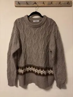 INHERIT ケーブルニットセーター ベージュ