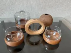 木製　陶器製花瓶　花器　5点セット