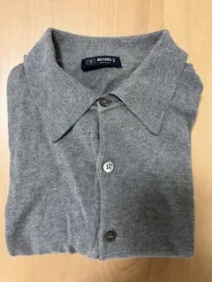 ❤︎週末sale❤︎BEAMS F ニットポロ　グレー52 イタリア製のサムネイル