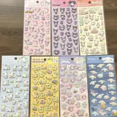 即日発送‼️正規品サンリオぷくっとシールぷくぷくシール✨️7枚セットダイソー