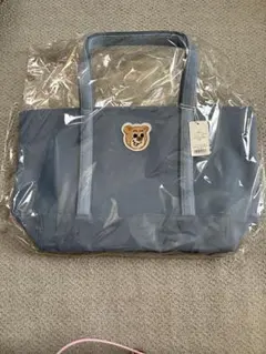 新品未使用　オールドテディ　ワッペントートバッグ　ライトブルー　大きいサイズ
