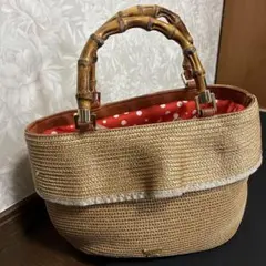 ストロー バスケット型 かごバッグ