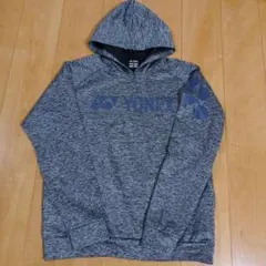 【美品】YONEX ヨネックス フード付 ウォームアップトレーナー グレー XL