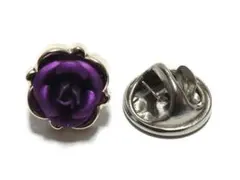 pin-1090　ラペルピン★ピンズ　バラ　薔薇　ローズ　花　バイオレット　青紫