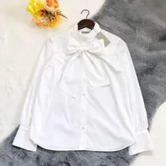 《新品24SS》theory luxe ボウタイ ブラウス 長袖 ホワイト M