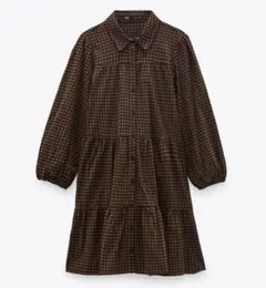 ZARA ギンガムチェック柄ワンピース