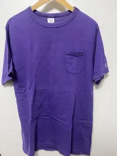 チャンピオン　パープル コットン Tシャツ