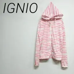 IGNIO Disney ストライプ柄フード付きパーカー M ☆2905のサムネイル