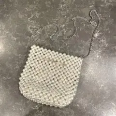 【美品】ZARAパール風ビーズバッグ