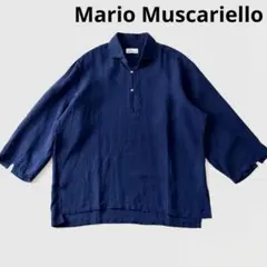 美品】マリオムスカエッロ リネンポプリンカプリシャツ 黒 M - メルカリ