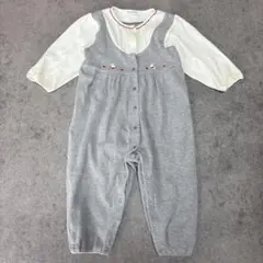 familiar ファミリア ドッキングロンパース うさぎ刺繍 80 長袖