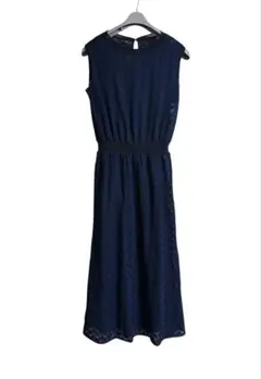 美品】アナイ バルファスジャージーリブ ロングワンピース レース 