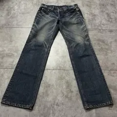 00s【archive】BLUE WAY/デニムパンツ/Y2K/鬼ヒゲ/鬼蜂の巣