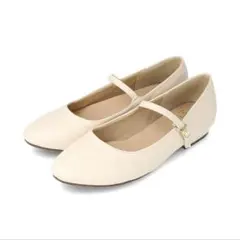 menue ストラップ　パンプス　アイボリー　22.5