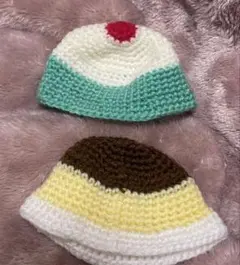 ぬいぐるみ用 帽子 バケットハット クリームソーダ プリン ぬい