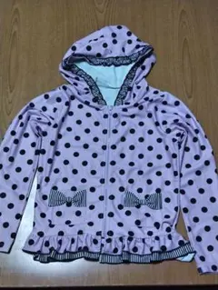 マザウェイズ　ラッシュガード　ピンク✕茶色の水玉　130センチ