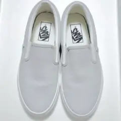 Vans ヴァンズ　スリッポン　スニーカー　　グレー／ホワイト　23.5cm