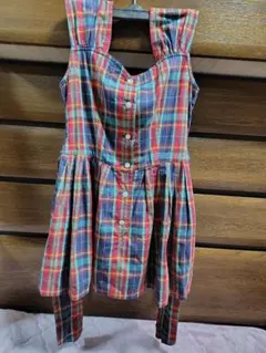 チェック柄ノースリーブチュニック