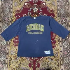 む*改様 80s シングルステッチ USA製 チャンピオン 2段 フットボール