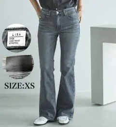 美品✨ SOMETHING LISA ワイド　デニム XS グレー SEA58