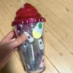 スターバックスコーヒー スタバ カップ ストローつき フラペチーノ風 ピンク