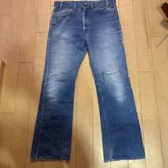 ブルーストレートデニムパンツ