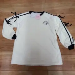 クリーム色 長袖カットソー フリース