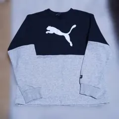 PUMA 長袖トレーナー 140 黒/灰色