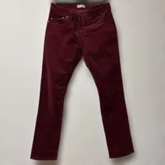 YANUK コーデュロイ ストレッチパンツ　ボルドー　秋冬の差し色に☆