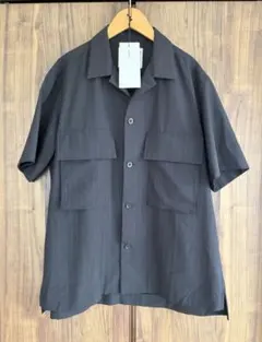 美品　タグ有　sacai サカイ　チョークストライプ シャツ　黒　M 半袖のサムネイル