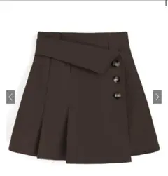 GRL インパン裏地付き　アシンメトリー　ミニスカート　ブラウン