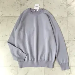 タグ付未使用品✨スローン 天竺二重編み クルーネック ニット パープル サイズ5