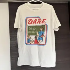00s ゲームオーバー リンガーTシャツ L オフホワイト ネタT ○8140B 