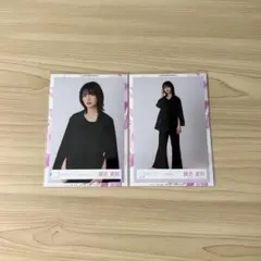櫻坂46　藤吉夏鈴　「流れ弾」 黒衣装　チュウ ヒキ　生写真