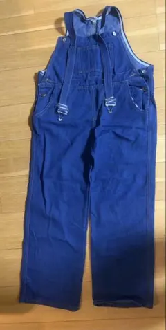 ネイビー デニム オーバーオール