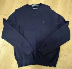 Polo by Ralph Lauren ネイビー Vネック セーター Lサイズ