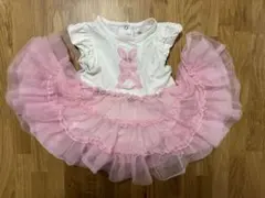 ウサギ　ピンク　ワンピース 80cm