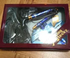 新品未使用 Walking Stick 折りたたみ式杖 青と金 （収納袋付き)のサムネイル