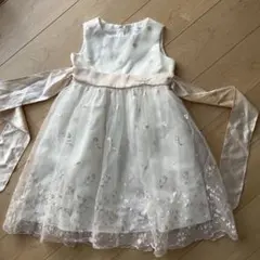 キャサリンコテージ　花柄シフォンドレス　130cm ホワイトのサムネイル