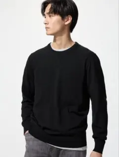 UNIQLO エクストラファインメリノウール セーター XL ブラック